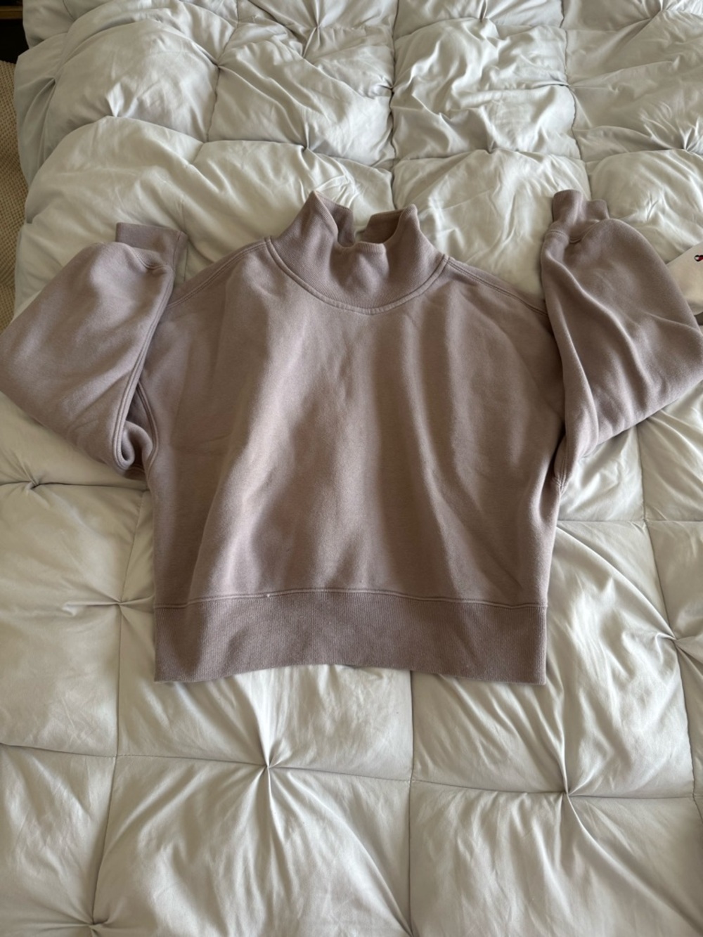 Abercrombie & Fitch Soft Mauve Mock Neck Sweatshirt